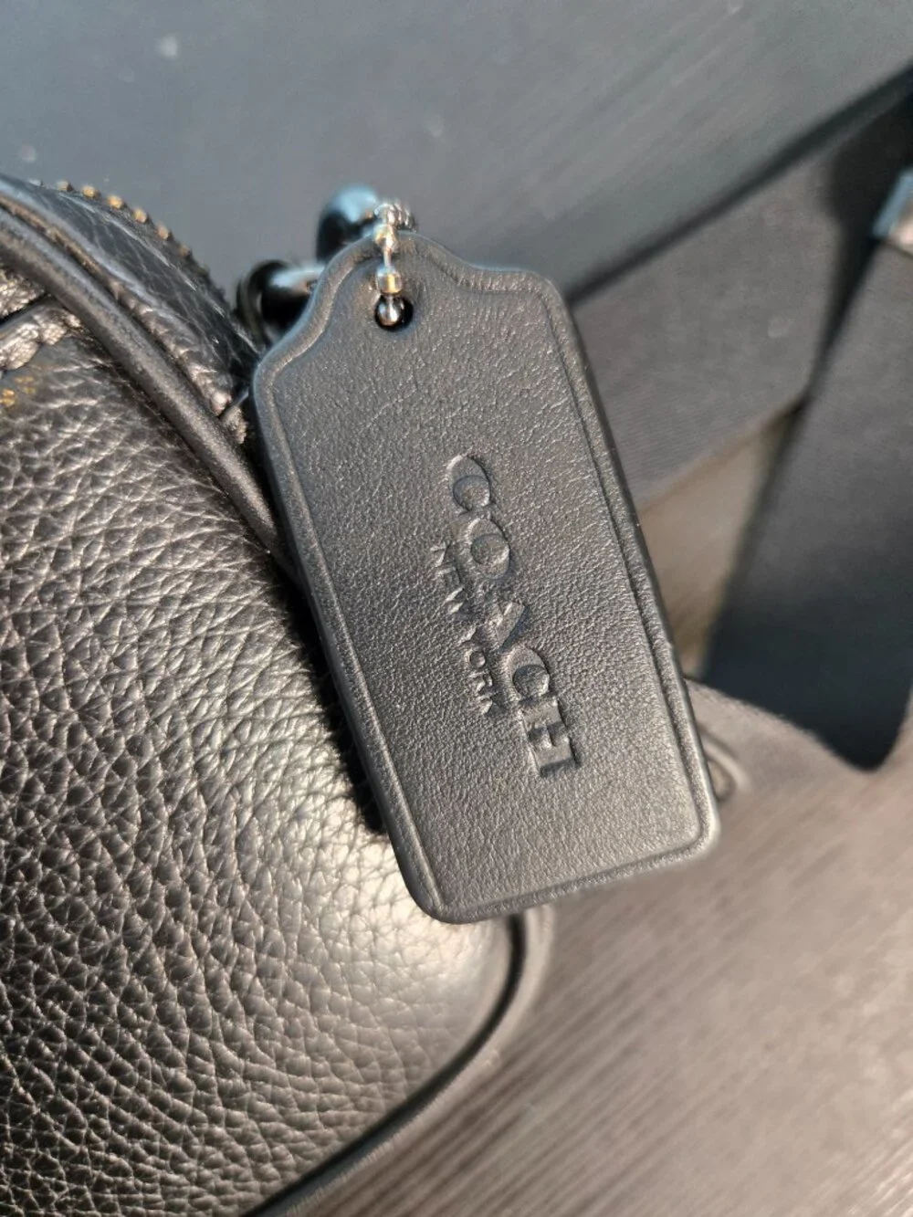 Coach Black Leather Camera Bag